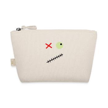 Terrifying face with a green eye - Organic Pouch - nature - Front