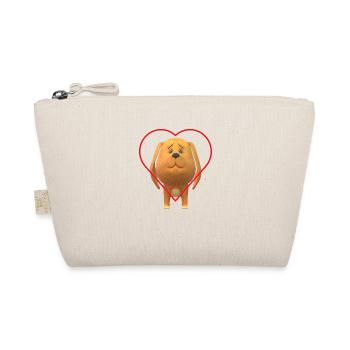Chien chiot amour coeur chien amour chien propriétaire de chien - Trousse biologique - nature - Devant