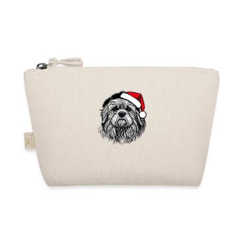 Weihnachten Hund süß lustig Hunde Tier Welpe 2 - Bio-Täschchen - Natur - Vorne