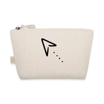 Arrow drawing sketch black - Organic Pouch - nature - Front