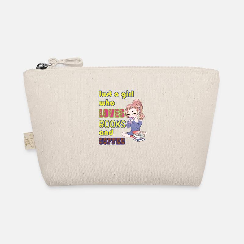 Nur ein Mädchen, das Bücher und Kaffee liebt. Bio-Täschchen