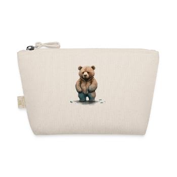 Teddy the grumpy bear - Organic Pouch - nature - Front