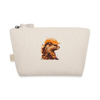 A ferret worker with a yellow construction helmet - Organic Pouch - nature - Front