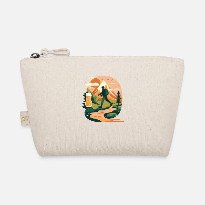 Beer hike in the mountains with backpack Organic Pouch