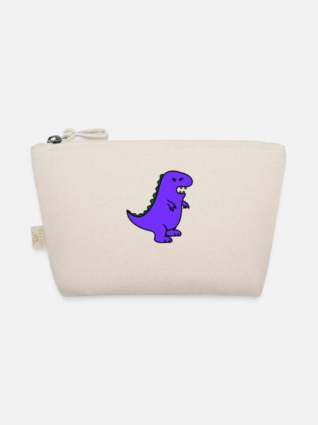 angry dino - Bio-Täschchen - Natur - Vorne
