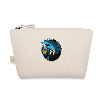 Cool business shark with beer. Funny and creative - Organic Pouch - nature - Front