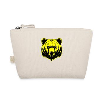 Bär Grizzly Kopf - Bio-Täschchen - Natur - Vorne