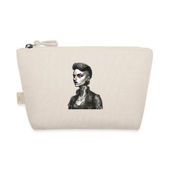 Feminist Short Hair Tattoo Piercing - Organic Pouch - nature - Front