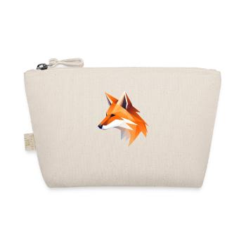 Fox Head Low Poly Logo Design - Organic Pouch - nature - Front