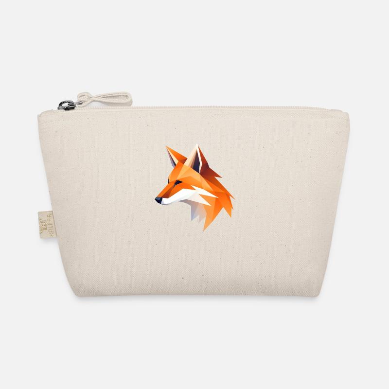 Fuchs Kopf Low Poly Logo Design Bio-Täschchen