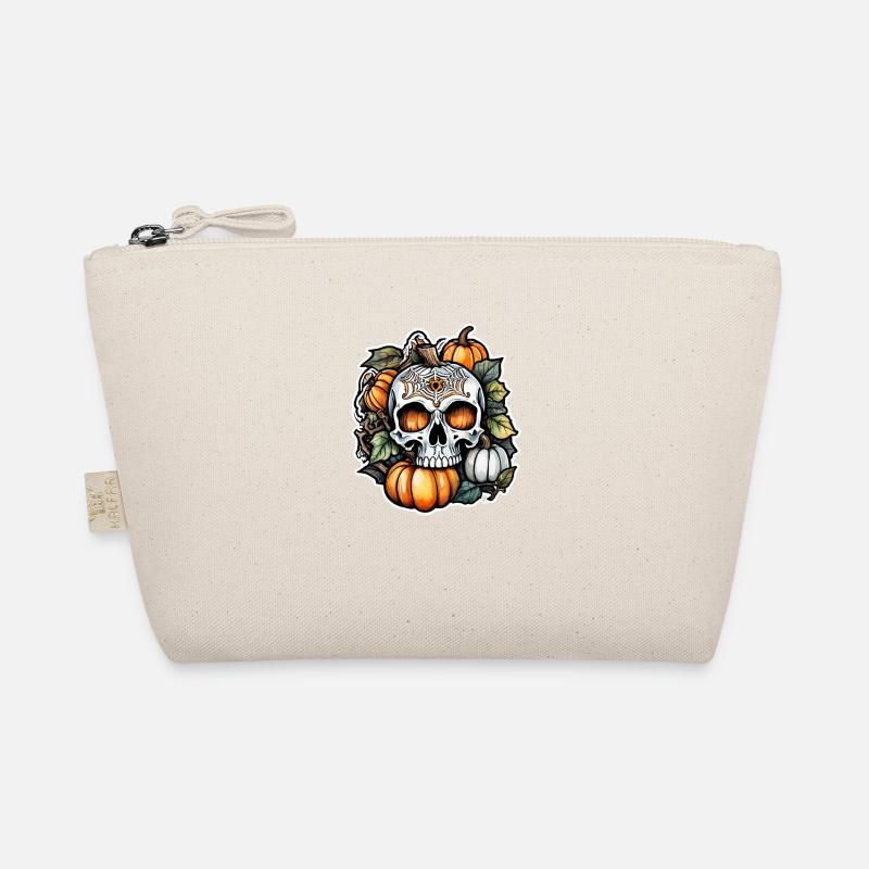 Halloween - Skeleton and Pumpkin Organic Pouch