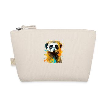 Suricate mignon dans un style vintage. Amoureux des animaux - Trousse biologique - nature - Devant
