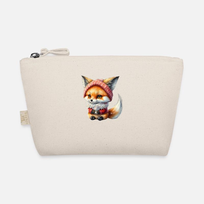 Cute Christmas fox Organic Pouch