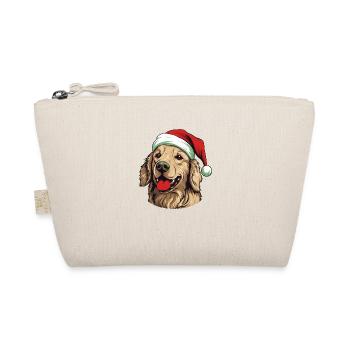 Golden Retriever Dog Head Christmas Christmas - Organic Pouch - nature - Front