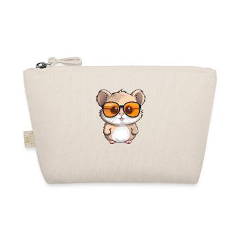Little cute hamster wearing sunglasses. - Organic Pouch - nature - Front