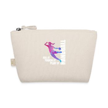 Frauen und Mädchen Handball Geschenkidee - Bio-Täschchen - Natur - Vorne