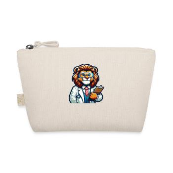 Cute Lion Scientist - Organic Pouch - nature - Front