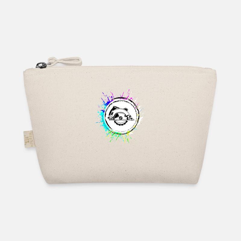 Hand Circular Saw Symbol Silhouette Organic Pouch