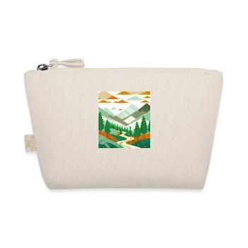 Drawing of a mountain forest - Organic Pouch - nature - Front