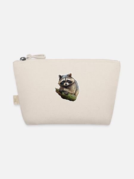 Raccoon - Organic Pouch - nature - Front