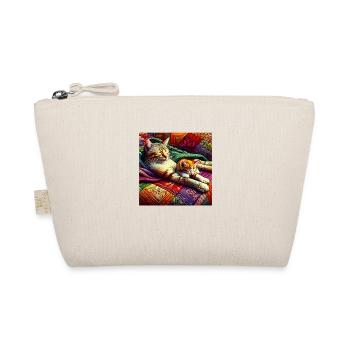 cat throw of tranquility - Organic Pouch - nature - Front