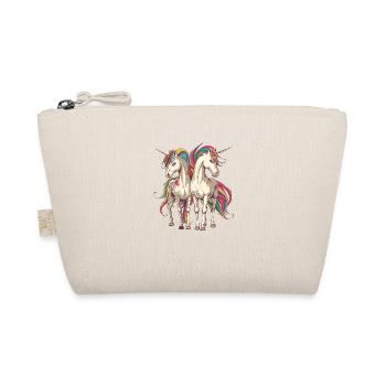 Colorful Unicorn Duo - Organic Pouch - nature - Front