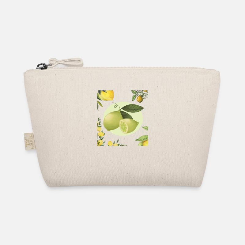 lemon fruit art Organic Pouch