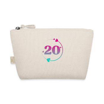 20e anniversaire cercle cœur coloré - Trousse biologique - nature - Devant