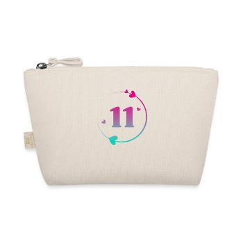 11e anniversaire cercle cœur coloré - Trousse biologique - nature - Devant