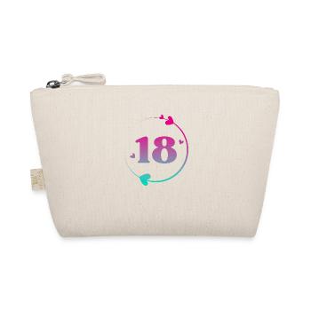 18e anniversaire cercle cœur coloré - Trousse biologique - nature - Devant