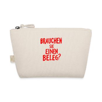 Brauchen Sie einen Beleg? - rot - Bio-Täschchen - Natur - Vorne