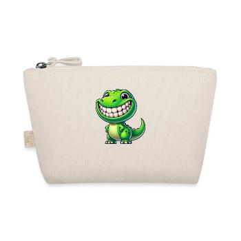 Cute Dinosaur T-Rex Cartoon Friendly - Organic Pouch - nature - Front