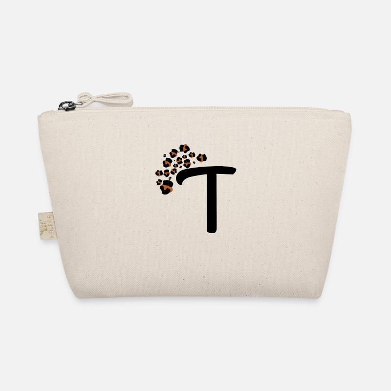 Buchstaben t Leopardenmuster Bio-Täschchen