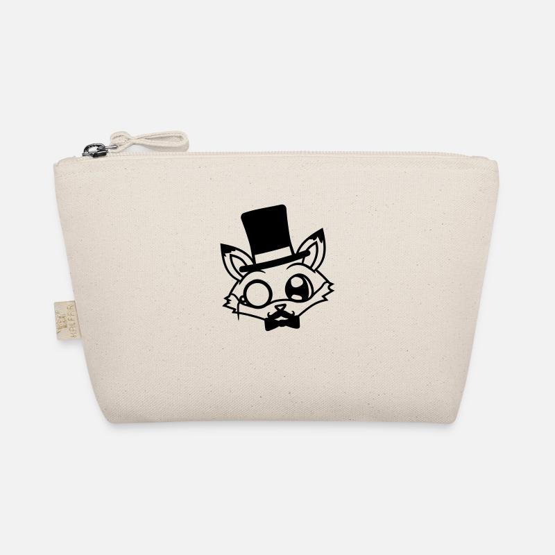 Fuchs Rotfuchs Sir Mr. Zylinder Hut Monokel Brille Bio-Täschchen
