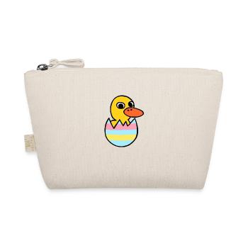Cute Kawaii Duckling Easter Egg - Organic Pouch - nature - Front