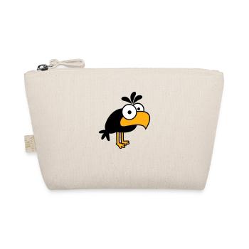 Raven Comic Bird Stands Peeps Funny Cartoon Humor - Organic Pouch - nature - Front