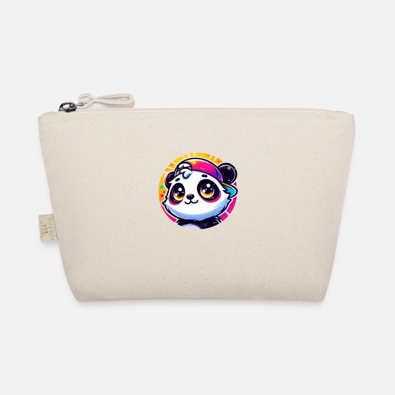 Kawaii Panda with Cap Organic Pouch