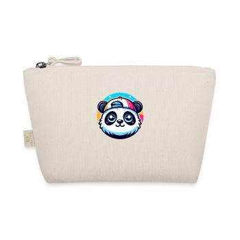 Kawaii Panda with Cap - Organic Pouch - nature - Front