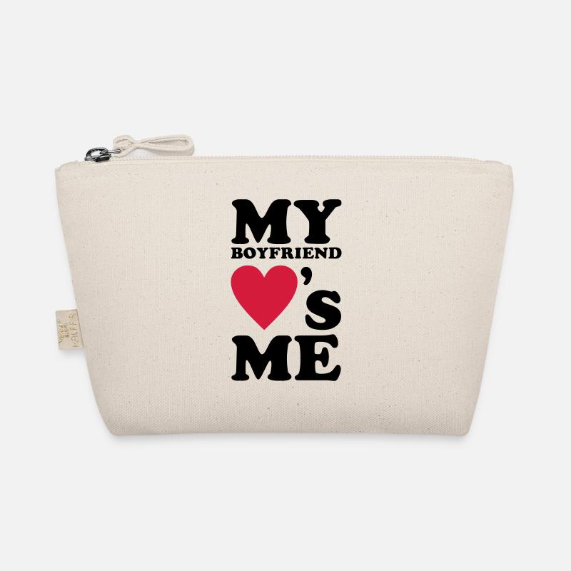 MY BOYFRIEND LOVES ME - Bio-Täschchen - Natur