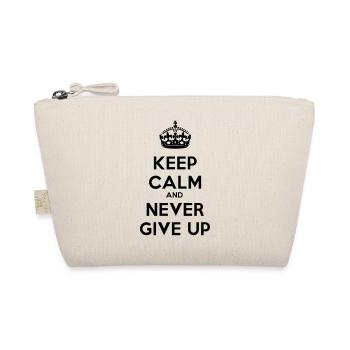 keep calm and never give up - Bio-Täschchen - Natur - Vorne