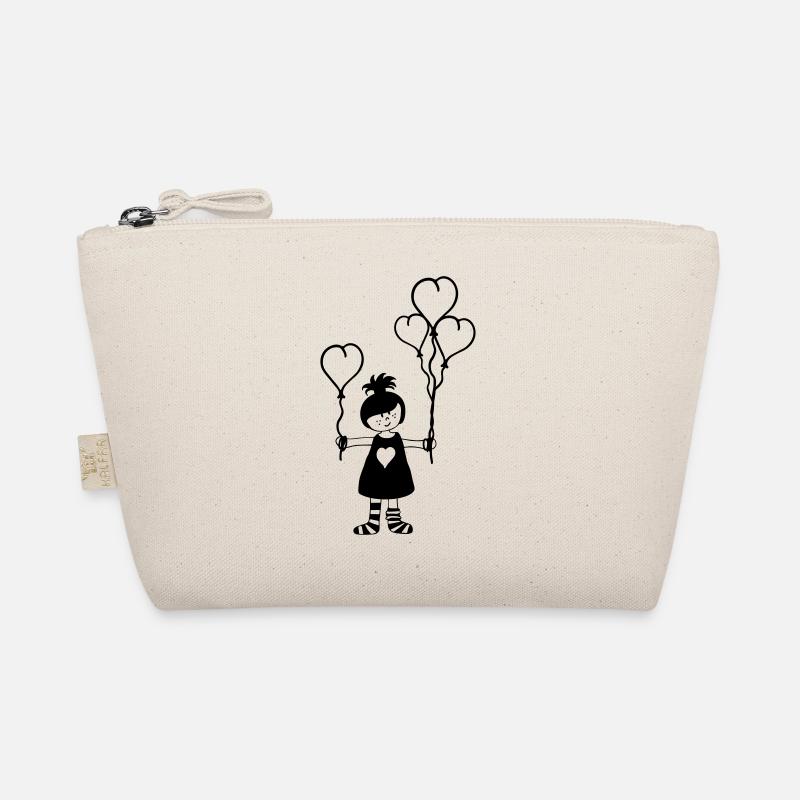 Mädchen Herzluftballons Bio-Täschchen