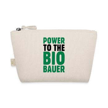 Power to the Biobauer Öko Spruch - Bio-Täschchen - Natur - Vorne
