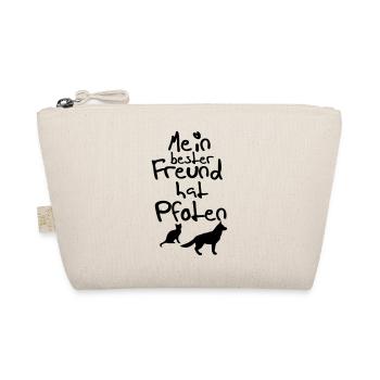 Bester Freund mit Pfoten Geschenk - Bio-Täschchen - Natur - Vorne
