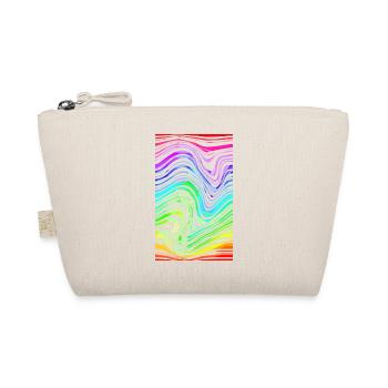 Zebra Muster Neon Regenbogen LSD Trip verballert - Bio-Täschchen - Natur - Vorne