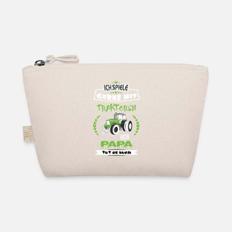 Landwirt Papa mit Traktor Vater Geschenk Tshirt - Bio-Täschchen - Natur