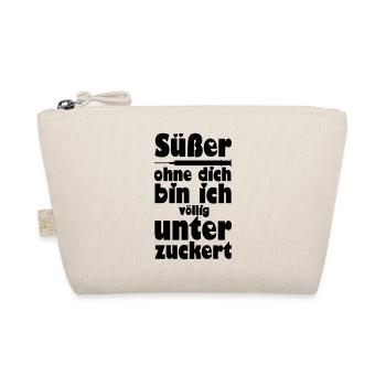 Süßer, Liebe, Paar, verliebt, lustig, Geschenk - Bio-Täschchen - Natur - Vorne