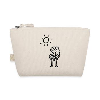 Woman on the beach - line - Organic Pouch - nature - Front