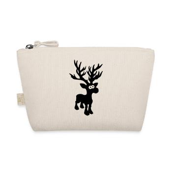 cute moose caribou reindeer deer christmas norway - Organic Pouch - nature - Front