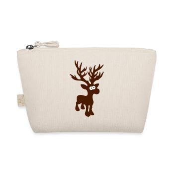 cute moose caribou reindeer deer christmas norway - Organic Pouch - nature - Front