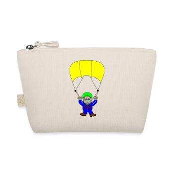 parachute fallschirmspringen parachuting skydiver - Bio-Täschchen - Natur - Vorne